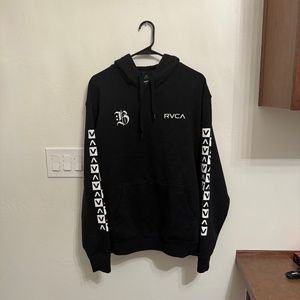 Black RVCA Hoodie Letter B